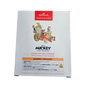 Hallmark Disney Mickey And Friends Firefighting Friends Ornament Magic Light NEW